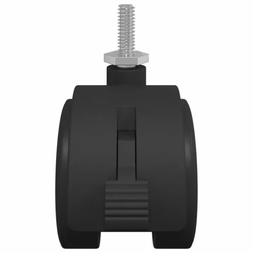  Kerekek 12 pcs Fekete és Ezüst 37,8 x 40 mm Vas és PP