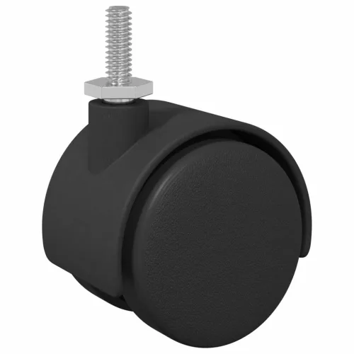  Kerekek 2 pcs Fekete 40,1 x 40,1 x 37,8 mm PP és vas