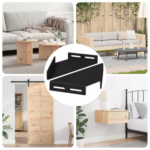  Sarok tartó 2 pcs Fekete 138,5 x 50,5 x 16 mm Vas