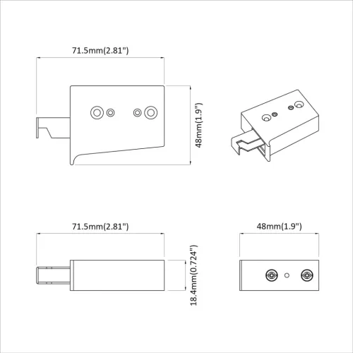 Szekrény fémakasztó 12 pcs Fehér 70 x 46 x 19 mm Vas és Műanyag