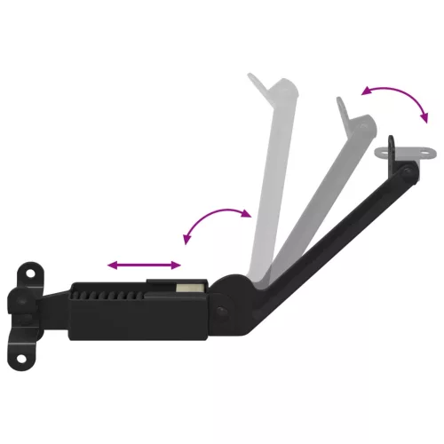  Fedél Támogató Zsanér 2 pcs Fekete 192 x 32 x 50 mm Acél