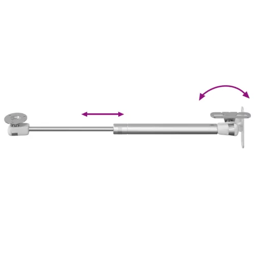  Hidraulikus Gáz Rugó 2 pcs Ezüst 280 x 17 x 16 mm PP és Acél