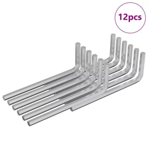  Hatos Kulcs 12 pcs Ezüst 32 x 86 mm Acél