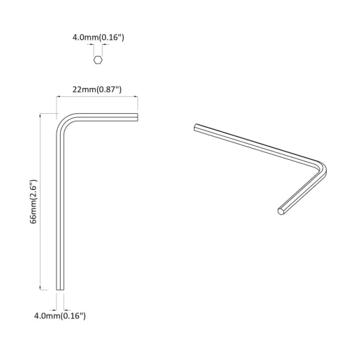  Hatos Kulcs 2 pcs Ezüst 32 x 86 mm Acél