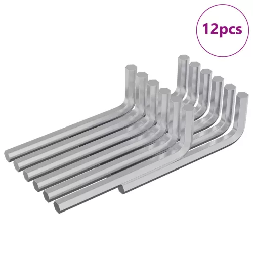  Hatos Kulcs 12 pcs Ezüst 32 x 86 mm Acél