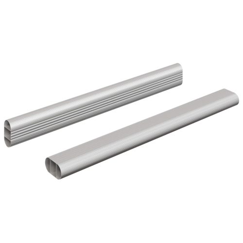  Szekrény rúd 2 pcs Ezüst 764 x 15 x 29 mm Alumínium ötvözet