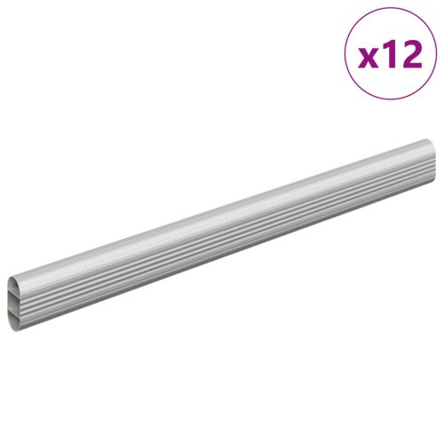  Szekrény rúd 12 pcs Ezüst 764 x 15 x 29 mm Alumínium ötvözet