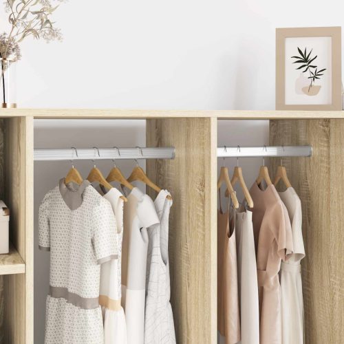  Szekrény rúd 12 pcs Ezüst 764 x 15 x 29 mm Alumínium ötvözet