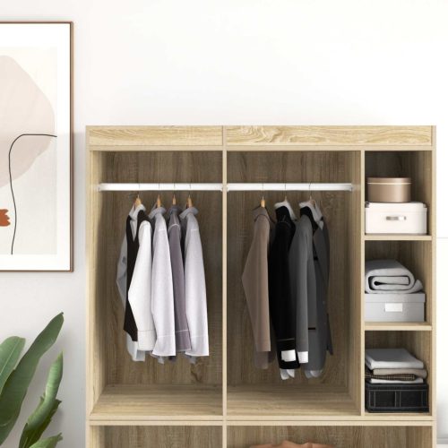  Szekrény rúd 2 pcs Ezüst 764 x 15 x 29 mm Alumínium ötvözet