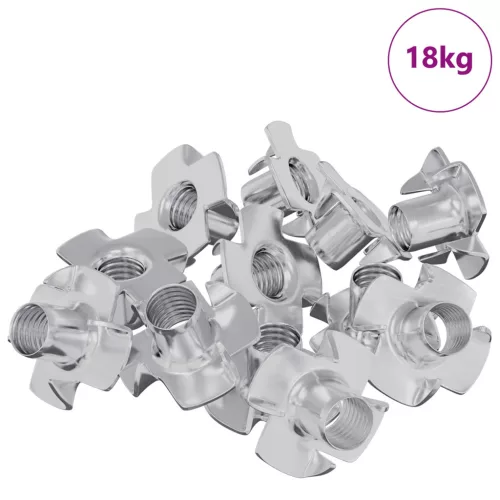  Pronged T-anyás 7200 pcs Ezüst M6 mm Acél