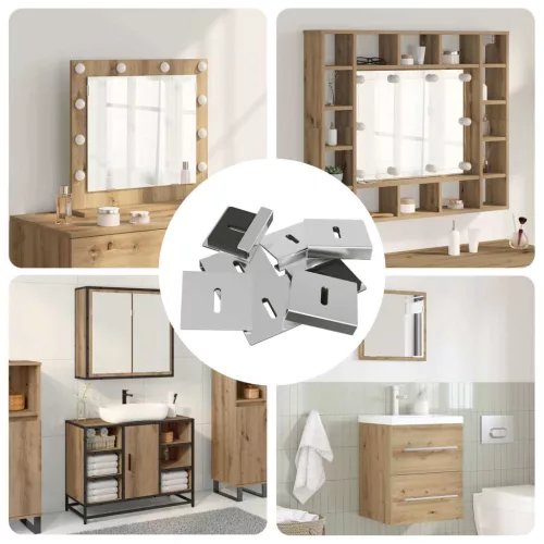  Tükör tartó konzol 2 pcs Nikkel 35 x 30 x 8,3 mm Acél