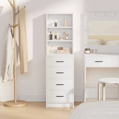  Magasfiú fiókkal Fehér 40 x 41 x 135 cm Faanyag