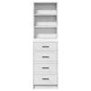  Magasfiú fiókkal Fehér 40 x 41 x 135 cm Faanyag