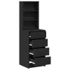  Magasfiú fiókkal Musta tammi 40 x 41 x 135 cm Faanyag