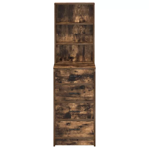  Magas tárolószekrény Füstölt tölgy 40x41x135 cm Műanyag