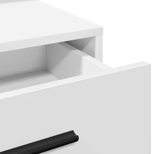  Sminktükör LED világítással, Fehér, 79x41x135 cm