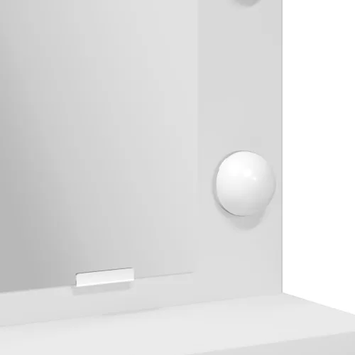  Sminktükör LED világítással, Fehér, 79x41x135 cm