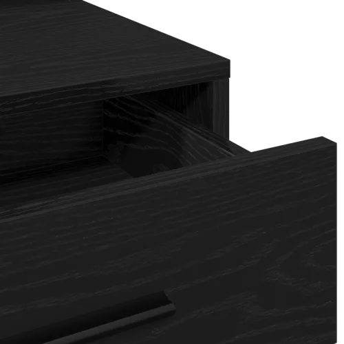  Sminkasztal LED Fénnyel Fekete Tölgyből 79x41x135 cm