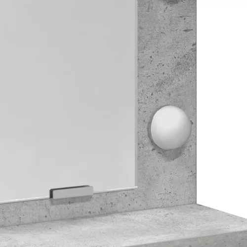  Sminkasztal LED Fényekkel Beton Szürke 79x41x135 cm