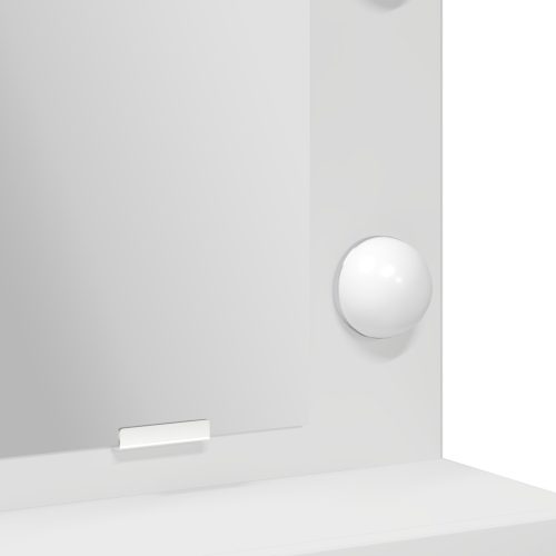  Sminktükör LED lámpákkal, Fehér, 50x41x135 cm