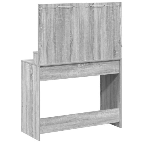  világító sminktükör - Szürke Sonoma, 100x41x135 cm