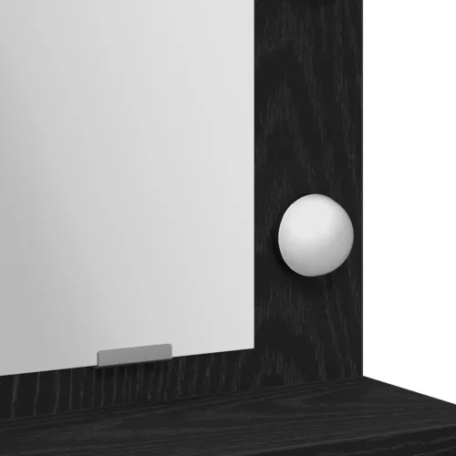  Sminkasztal LED Fénnyel, Fekete Tölgy, 79x41x135 cm