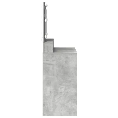  Sminktükör LED Fénnyel Beton Szürke 79x41x135 cm