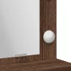  Sminktükör LED Fénnyel, Barna Tölgy, 79x41x135 cm