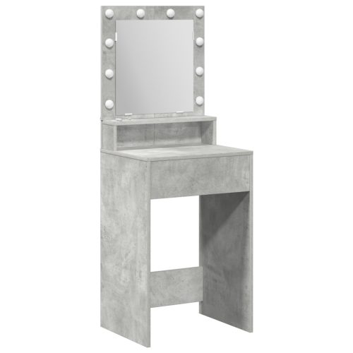  LED-es sminkasztal Beton szürke 50x41x135 cm