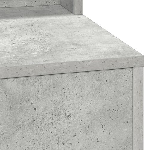  LED-es sminkasztal Beton szürke 50x41x135 cm