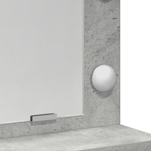  LED-es sminkasztal Beton szürke 50x41x135 cm