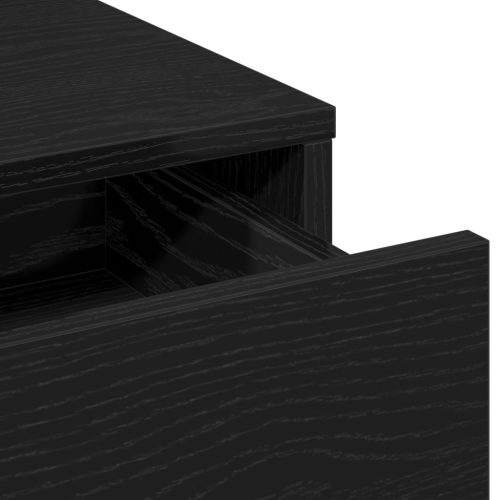  Sminktükör Fiókokkal Fekete Tölgy 50x41x140 cm