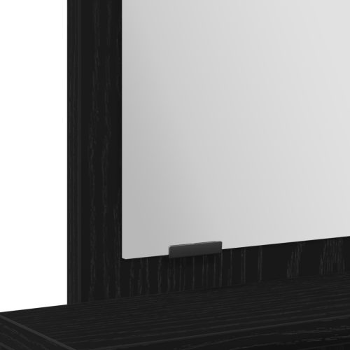  Sminktükör Fiókokkal Fekete Tölgy 50x41x140 cm