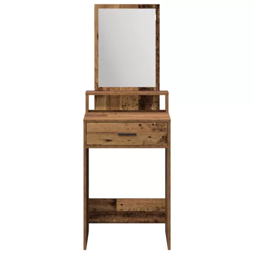  Sminktükör Fiókokkal Régi Fa 50x41x140 cm