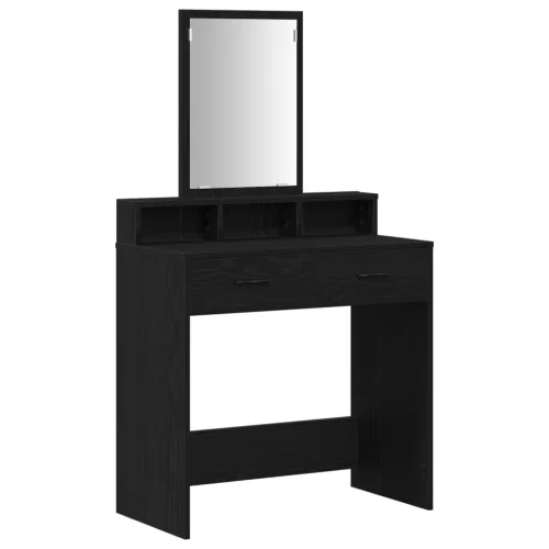  Sminkasztal Fiókokkal Fekete Tölgy 79x41x140 cm