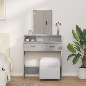  Sminkasztal Fiókokkal Beton Szürke 79x41x140 cm