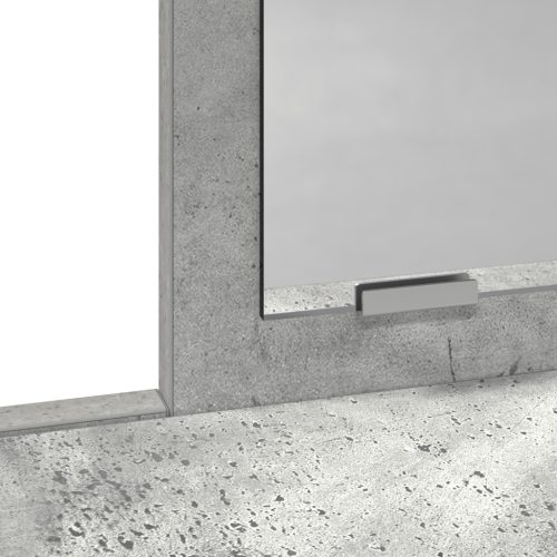  Sminkasztal Fiókokkal Beton Szürke 79x41x140 cm