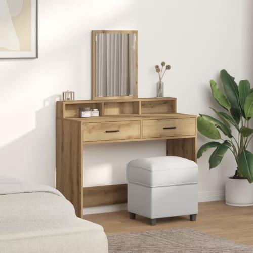  Öltözőasztal Fiókokkal, Artisan Tölgy, 100x41x140 cm