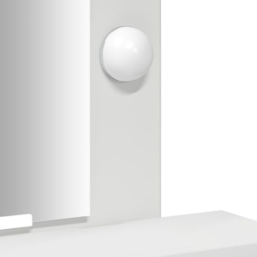  LED világítású sminkasztal Fehér 50x41x140 cm
