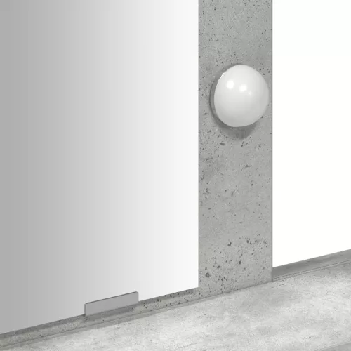  LED világításos sminktükör - Beton szürke 79x41x140 cm