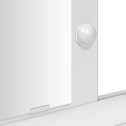  LED világítással ellátott sminkasztal Fehér 100x41x140 cm