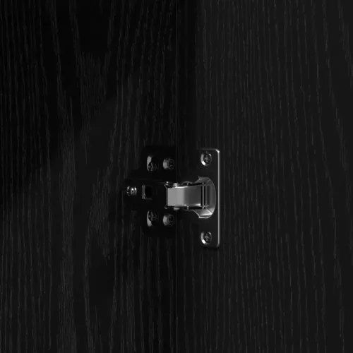  Fodrászasztal LED világítással Fekete Tölgy 102x33x135 cm