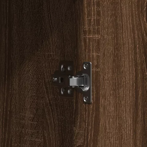  LED világítással ellátott sminkasztal Barna tölgy 102x33x135 cm