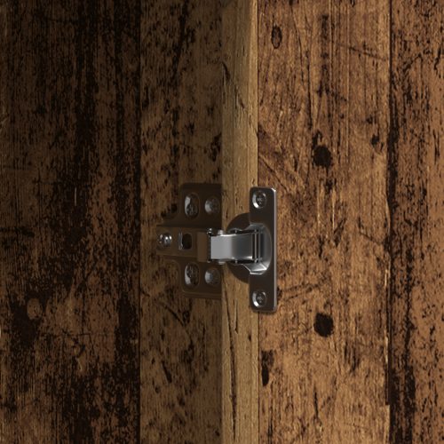  LED Lámpás Öltözőasztal Régi Fa 102x33x135 cm