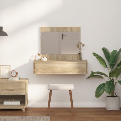  Falra Szerelhető Sminkasztal Sonoma Tölgy 83x40x70 cm