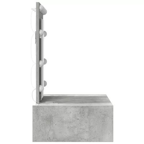  Fali öltöztető asztal LED világítással Beton szürke