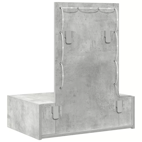  Fali öltöztető asztal LED világítással Beton szürke