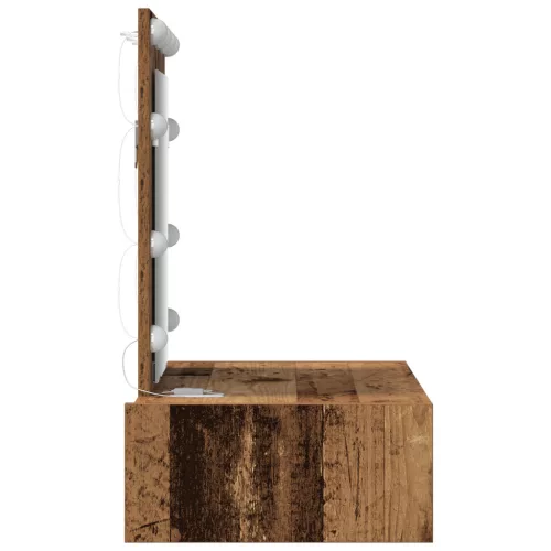  Falra Szerelhető Pipereasztal LED Világítással Régi Fa