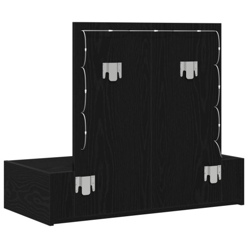  Fali pipereasztal LED lámpákkal fekete tölgy kivitelben