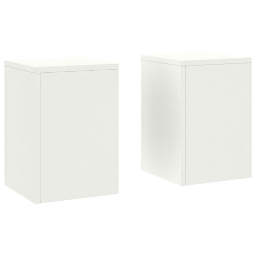  Kültéri Növénytartók Pillér 2 db Fehér 24x24x35 cm Acél